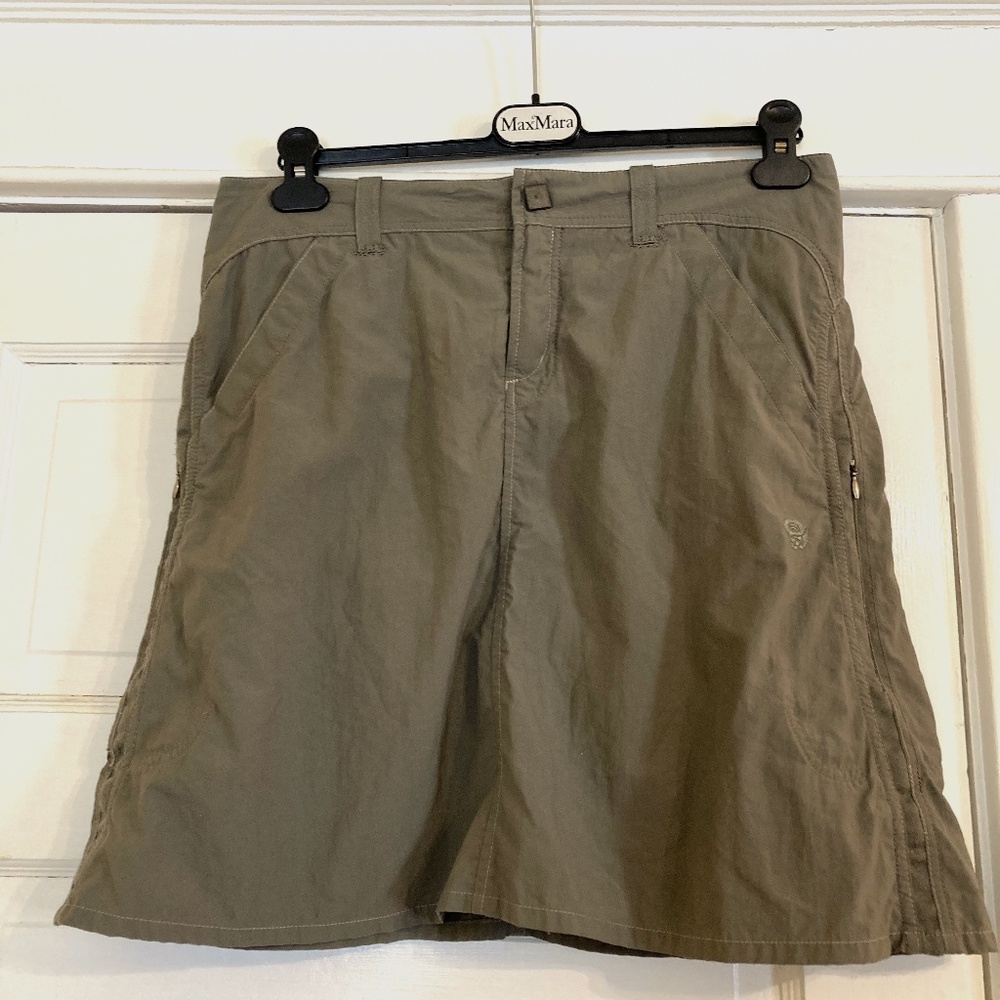 Women's Mountain Hardwear Hiking Cargo Skirt Olive Sz 10